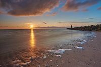 Evening sun over the sea