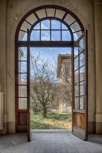 Vue sur un jardin italien