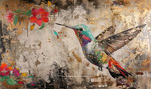 Peinture colibri or
