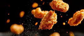 Knusprige Chicken Nuggets in Aktion von Poster Art Shop