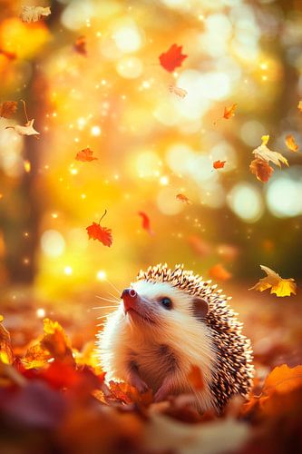 Egels in de herfst