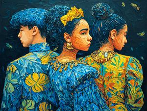 Seen | A Colourful Portrait of Three People Turning Their Backs on the World