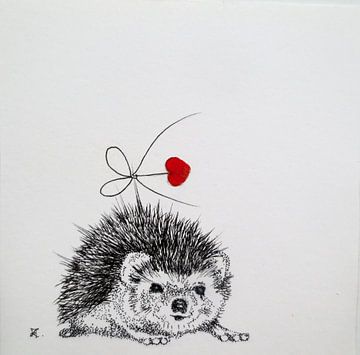 HeartFlow hedgehog sur Helma van der Zwan