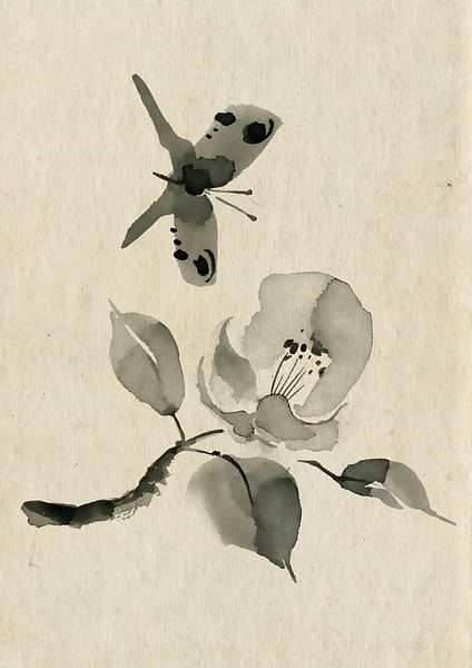 Blüte mit Schmetterling von Lucia