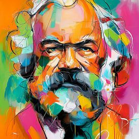 Karl Marx portret van ARTemberaubend