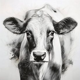 Croquis de vaches sur Marjolein Deelen
