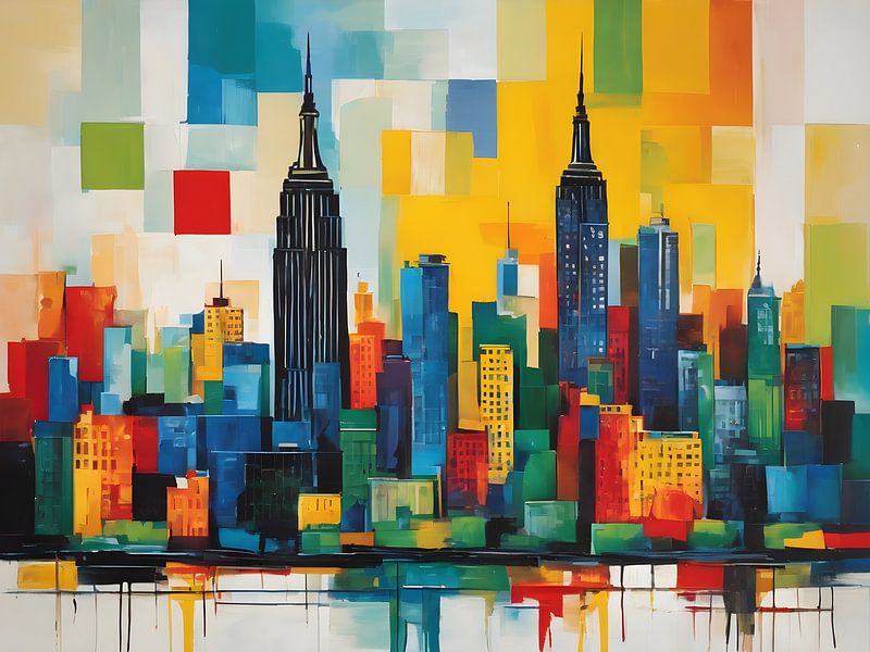 New York géométrique au bord de l'eau par Bart Veeken