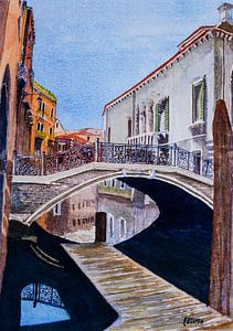 Perdu à Venise | Aquarelle sur WatercolorWall