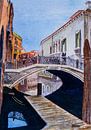 Verdwaald in Venetië | Aquarel schilderij van WatercolorWall thumbnail