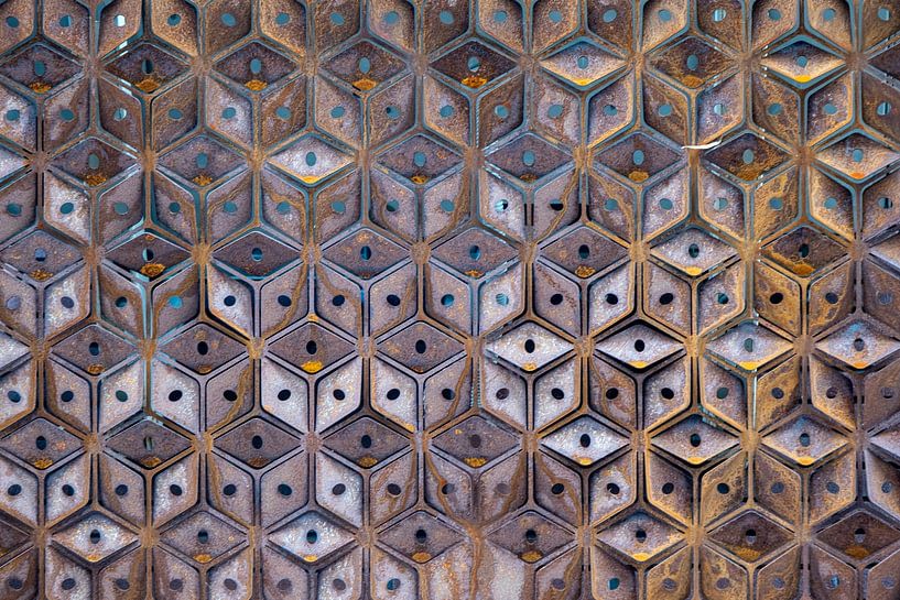 Clôture de balcon en acier corton Escherian par Betty van Engelen
