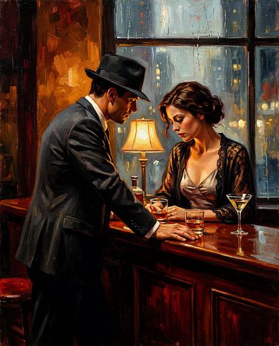 Rainy Night Bar Conversation