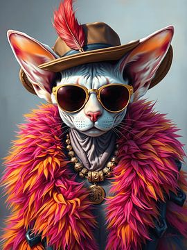 Naked cat by Jolique Arte