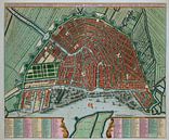 Amsterdam Old map Map of Amsterdam 1725 by Schilderijen Nu thumbnail