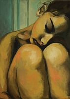 sad girl in solitude