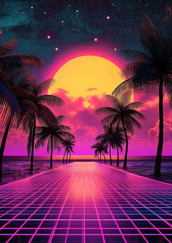 Moon Retro 80s sur Beet Art