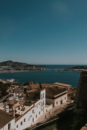 Views of Ibiza town, Old Town overlooking the harbour