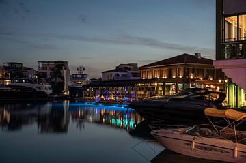 Limassol's Old Port at night