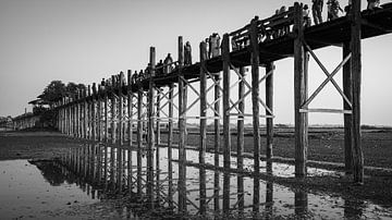 The U Bein Bridge in Myanmar by Roland Brack