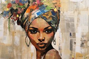 Afrikaanse vrouw | Afrikaanse vrouw van ARTEO Schilderijen