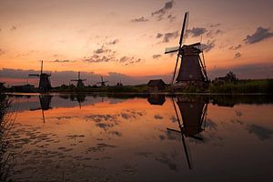 Dämmerung in Kinderdijk