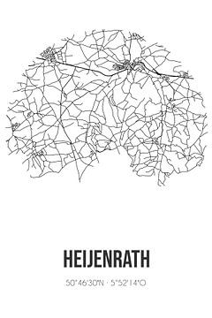 Heijenrath (Limburg) | Landkaart | Zwart-wit van Rezona