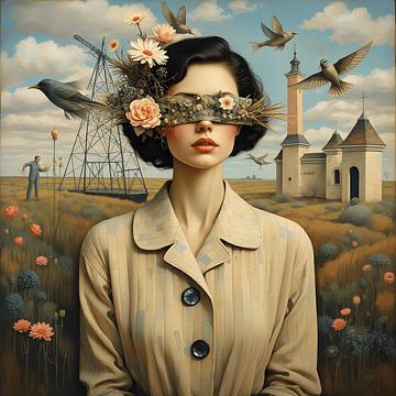 Het Oog van de Stilte – surrealistische moderne portretkunst