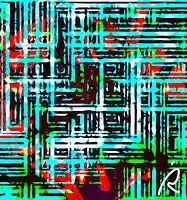 Blaue rote grüne Linien