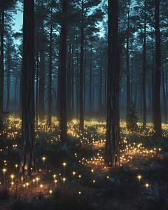 Romantisches Licht im Wald
