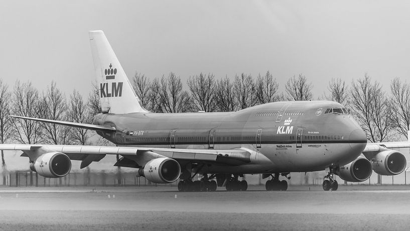 Rollendes KLM-Passagierflugzeug Boeing 747-400. von Jaap van den Berg