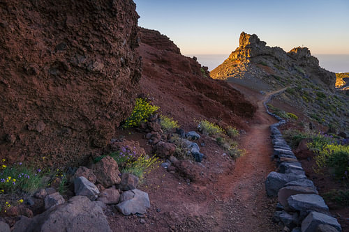 Vulkanisch wandelpad bij Mirador de Las Andenes op La Palma