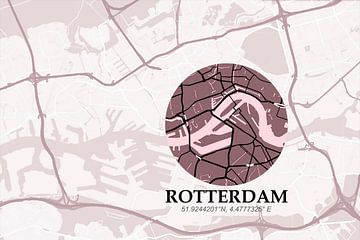 Map Style Rotterdam - Red