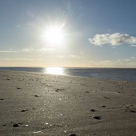 Zonsondergang strand Hollum Ameland van Hendrik Harm