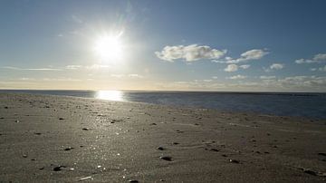 Zonsondergang strand Hollum Ameland van Hendrik Harm