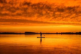 Coucher de soleil sur le lac Veere
