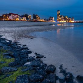 Blauwe uur boulevard Vlissingen van Jan Poppe