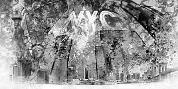 Collage moderne de Manhattan sur Melanie Viola