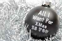 Zwart wit kerstball