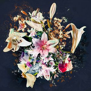 Blumenstrauß Collage von Teis Albers
