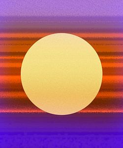 Goldener Retro Mond