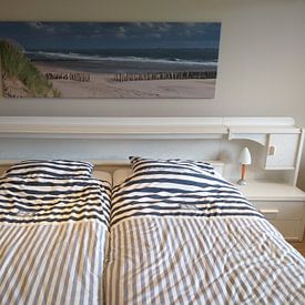 Kundenfoto: Panorama strand Vlissingen von Zeeland op Foto, auf leinwand