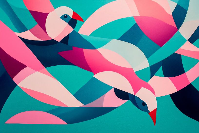 Play of colours in the flying ballet by Poster Art Shop