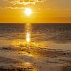Zonsondergang op het strand van St. Peter Ording van Alexander Wolff