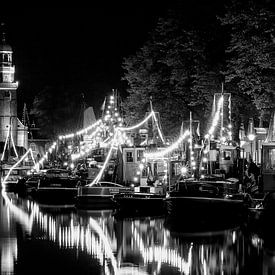 Stimmungsvolles Lemmer - historische Schiffe in schwarz-weiß von ThomasVaer | Tom Coehoorn