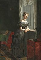 Portret van de zus van de kunstenaar's Conradine Købke, Christen Købke