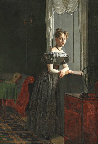 Portrait of the artist&#039;s sister Conradine Købke, Christen Købke by Masterful Masters