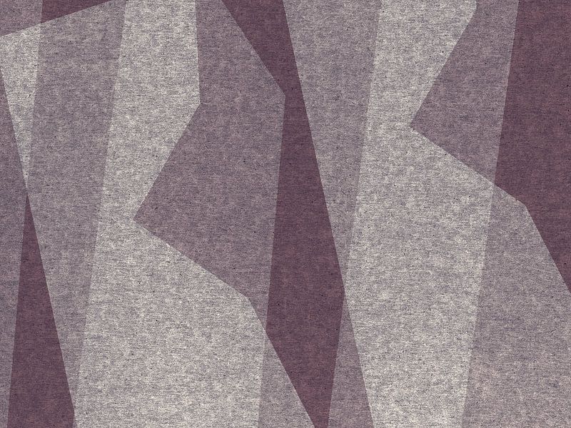 Rätselhaftes Veilchen. Moderne abstrakte Kunst im Retro-Stil. von Dina Dankers