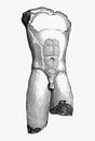 Männlicher Torso des ältesten Stils, gefunden bei Megara, Gazette Des Beaux-Arts (1862) von Atelier Liesjes Miniaturansicht