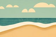 Strand, Himmel und Meer von Bert Nijholt Miniaturansicht