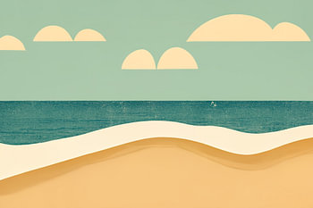 Strand, Himmel und Meer