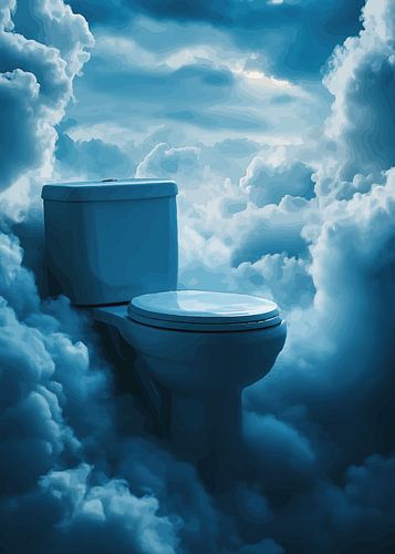 Zweef op wolken met een luchttoilet
